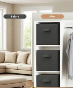 12 Pack Storage Cubes 13 Inch Modern Grey Fabric Storage Bins Collapsible Closet Storage Boxes Organizer Container Unit With Dual Handles For Shelves Clothes Toys Nursery Bedroom Housewarming Gift