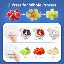 Electric Grape Peeling Machine – Automatic Peeler Skin Remover Tool for Small Fruits. 20s Fast Peeling Rechargeable Wireless, Easy Clean for Home & Commercial Use, Grape Garlic Cherry Tomato Peeler