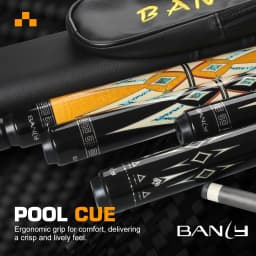 BANLY MK Series - 58 inch Carbon Fiber Pool Cue Stick for Adults, Professional 12.5mm Tip with XTC Ferrule, Low Deflection Billiard Cue Stick Case Set Great for Club, House Bar