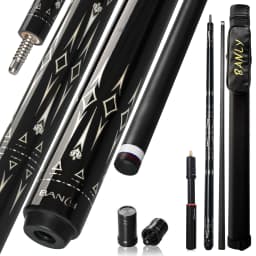 BANLY MK Series - 58 inch Carbon Fiber Pool Cue Stick for Adults, Professional 12.5mm Tip with XTC Ferrule, Low Deflection Billiard Cue Stick Case Set Great for Club, House Bar