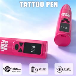 Wireless Rotary Tattoo Pen Machine Kit 1100Mah Integrated Power All in One Complete Tattoo Supplies Mixed Cartridge Needles Multicolor Tattoo Ink Practical Tattoo Tool Set for Beginners Professional Tattoo Practitioners