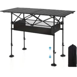 Outdoor Folding Portable Picnic And Camping Table, Aluminum Roll-Up Table With Easy-To-Carry Bags, Suitable For Indoor And Outdoor Use, Camping, Beaches, Backyards, Barbecues, Parties, Terraces, Picnics