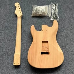 Unfinished Electric Guitar DIY Mahogany Body Rosewood Fretboard All Hardware Included Build Your Own Guitar