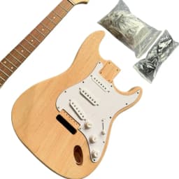 Unfinished Electric Guitar DIY Mahogany Body Rosewood Fretboard All Hardware Included Build Your Own Guitar