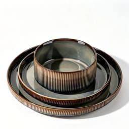 Ceramic Dinnerware For 4, 12-Piece Plates Bowls Set Lightweight Porcelain Dish Set, Scratch Resistant, Oven Microwave