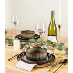 Ceramic Dinnerware For 4, 12-Piece Plates Bowls Set Lightweight Porcelain Dish Set, Scratch Resistant, Oven Microwave