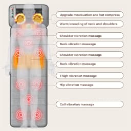 Ekmoey Full Body Massager Mat with Heat & Movable Shiatsu Neck Back Massager Pillow, Lumbar Traction & Relax,9 Vibration Motors & Back Heating Pad,Full Body Massager for Neck Back Waist Hip Leg, Massage Gift For Mom/Dad/Women/Men, Christmas Gift
