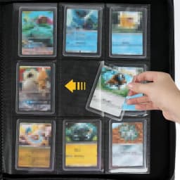Waterproof Faux Leather Card Storage Album, Side‑Loading 288 Slots Zipper Binder for Toploader Trading Card Collectors