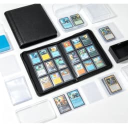 Waterproof Faux Leather Card Storage Album, Side‑Loading 288 Slots Zipper Binder for Toploader Trading Card Collectors