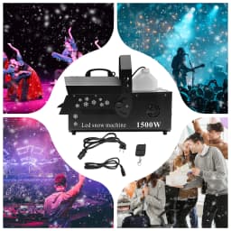 3-in-1 LED Snowflake Machine, Remote Control DMX Snow Machine, LED Snow Maker Machine