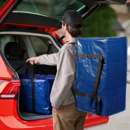 6 Pack Moving Bags Heavy Duty, Extra Large Storage Totes Bag With Zippers And Sturdy Handles, Packing Bags For Moving, Storage, Travel, Space Saving, Moving Boxes College Essentials Blue.
