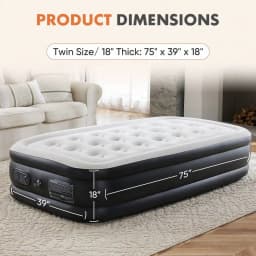 Air Mattress, Portable Low Noise Colchone Inflable With Built In Pump, Maximum Weight Capacity 600 Lbs Air Bed For Camping