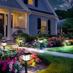 24/12/6/2 pcs Solar Garden Lights,Outdoor Waterproof Solar Light LED Pathway Lights , Decorative Landscape Lighting for Yard Lawn Walkway Patio Driveway