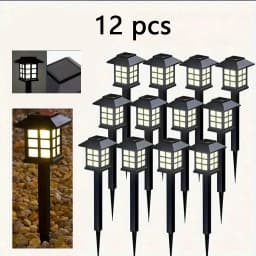 24/12/6/2 pcs Solar Garden Lights,Outdoor Waterproof Solar Light LED Pathway Lights , Decorative Landscape Lighting for Yard Lawn Walkway Patio Driveway