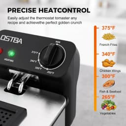 Electric Deep Fryer with Basket, 3.2QT Stainless Steel Countertop