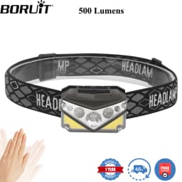 BORUiT BR03 500LM Motion Sensor LED Headlamp Type-C Rechargeable 800mAh Headlight Waterproof Outdoor Camping Head Torch
