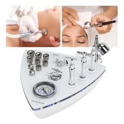 3 in 1 Professional Facial Skin Care Beauty Device with Diamond Microdermabrasion, Vacuum Spray, and Hydration Function, 65-68cmHg Vacuum Pressure for Facial Exfoliation, Peeling, Blackhead Removal, and Skin Hydration, Ideal for Salon and Home Use