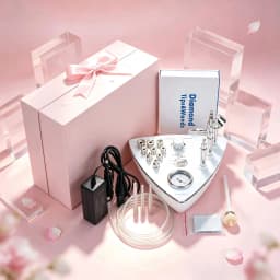 3 in 1 Professional Facial Skin Care Beauty Device with Diamond Microdermabrasion, Vacuum Spray, and Hydration Function, 65-68cmHg Vacuum Pressure for Facial Exfoliation, Peeling, Blackhead Removal, and Skin Hydration, Ideal for Salon and Home Use