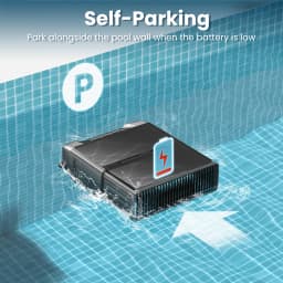 Vsatorm Solar Pool Skimmer Robot Cleaner 24H Surface Cleaning Auto Parking Intelligent Obstacle Detection for Above Ground Pools