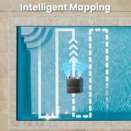 Vsatorm Solar Pool Skimmer Robot Cleaner 24H Surface Cleaning Auto Parking Intelligent Obstacle Detection for Above Ground Pools