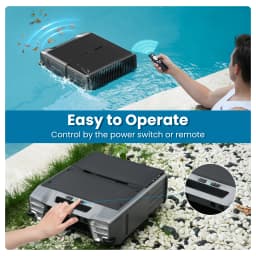 Vsatorm Solar Pool Skimmer Robot Cleaner 24H Surface Cleaning Auto Parking Intelligent Obstacle Detection for Above Ground Pools