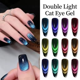 Ovanlee 12-Piece Complete Cat Eye Gel Polish Kit – High-Pigment 8ml UV Gel Collection with Holographic Shimmer, Perfect for 3D Galaxy & Crystal Ball Nail Effects (Magnet Stick Not Included)