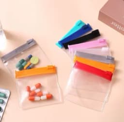 Waterproof Zipper Medicine Pouches Set, 14 Color Designs Weekly Organizer For Daily Supplement Storage