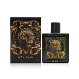 Rayhaan Tiger Cal Cologne Edition Extrait De Parfum For Men Unisex, Woody Spicy Fragrance 100ml 3.4 Ounce Long Lasting Arabian Perfume Spray Gift