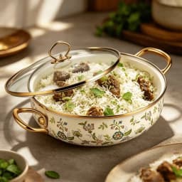 3QT Enamel Cast Iron Dutch Pot Lid, Shallow Bottom, Double Handle, Suitable For Cooking And Stewing, Compatible With All