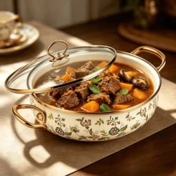 3QT Enamel Cast Iron Dutch Pot Lid, Shallow Bottom, Double Handle, Suitable For Cooking And Stewing, Compatible With All