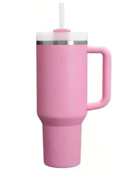 SGIAWETA-1pc,40 Oz H2.0 Cup, 40oz Cup Stainless Steel Vacuum Insulated Tumbler With Lid And Straw For Water, Iced Tea Or Coffee, Smoothie And More, 40oz Reusable Double Walled Vacuum Insulated Stainless Steel Water Bottle With Handle For Outdoor Activitie