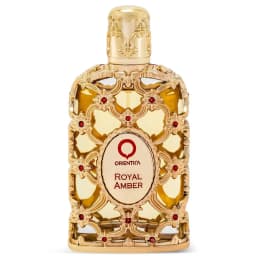 Luxury Collection Royal Amber EDP Spray 80ml Golden Embossed Bottle Unisex Fragrance Fruity Gourmand Amber Musk Perfume for Daily Party Holiday Gift for Him Her