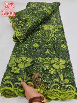 SGIAWETA-2026 Green High Quality Net Lace Soft Eligant Luxurious Mesh Lace Fabric Containing Beautiful Sequins, Suitable For Wedding Evening Dresses 5yard/1yard Purple-birthdaygift
