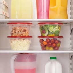 4pk 5.2c TakeAlongs Deep Square Food Storage Containers Ruby Red: Plastic Containers with Lids