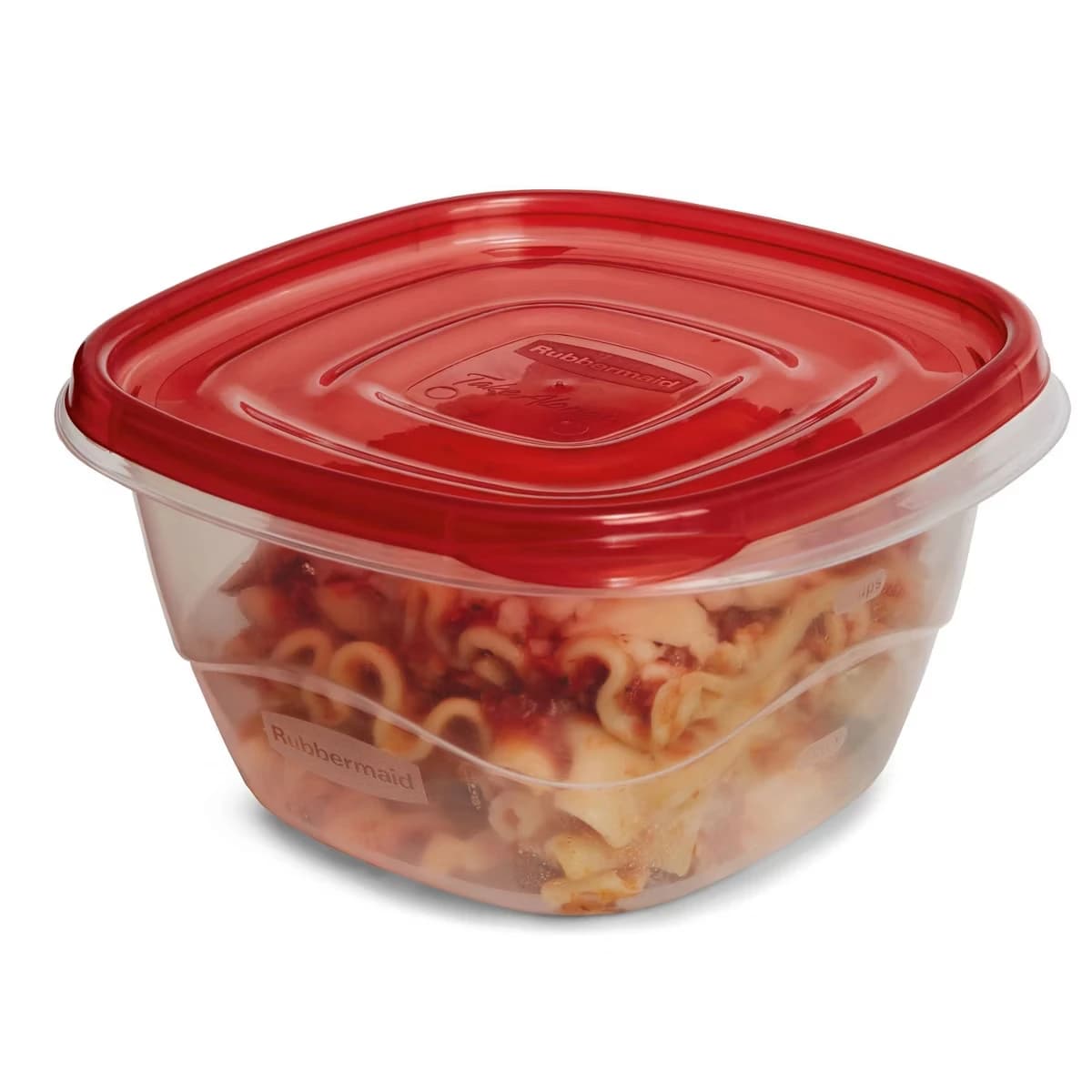 4pk 5.2c TakeAlongs Deep Square Food Storage Containers Ruby Red: Plastic Containers with Lids