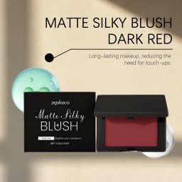 3.5G Dark Red Matte Blush Easy to Blend Non‑Smudge Sweatproof Creates Atmospheric Makeup Effect Versatile Cosmetic Blush Powder for Daily Makeup