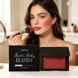 3.5G Dark Red Matte Blush Easy to Blend Non‑Smudge Sweatproof Creates Atmospheric Makeup Effect Versatile Cosmetic Blush Powder for Daily Makeup