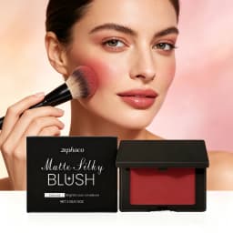 3.5G Dark Red Matte Blush Easy to Blend Non‑Smudge Sweatproof Creates Atmospheric Makeup Effect Versatile Cosmetic Blush Powder for Daily Makeup