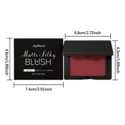 3.5G Dark Red Matte Blush Easy to Blend Non‑Smudge Sweatproof Creates Atmospheric Makeup Effect Versatile Cosmetic Blush Powder for Daily Makeup