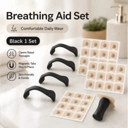 Magnetic Nose Clip Set, Adjustable Nasal Dilator for Breathing, Anti Snoring Sleep Aid, Travel Daily Use for Men Women Adults