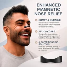 Magnetic Nose Clip Set, Adjustable Nasal Dilator for Breathing, Anti Snoring Sleep Aid, Travel Daily Use for Men Women Adults