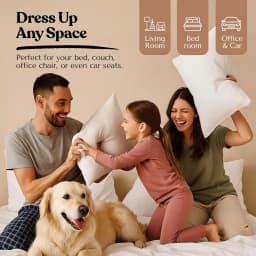 40x40cm 15.75"×15.75" Virgin Fiber Throw Pillow Inserts Pillow Filler Ships from US Warehouse Square Rectangular Hypoallergenic Cotton Linen Cover With Zipper For Sofa Bedroom Office Chair