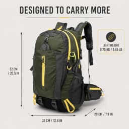 Waterproof Hiking Backpack Large Capacity Durable Nylon Travel Backpack for Outdoor Trekking Climbing Top 2026