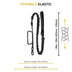 Military Dog Leashes Adjustable Leash Quick Release Elastic Rope With 2 Control Handle For Medium and Small Dogs Accessories
