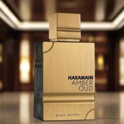 AL HARAMAIN Amber Oud Black Edition Eau de Perfume Spray for Unisex, 2.0 Ounce