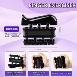Grip Trainer Kit 5-60kg Adjustable Hand Gripper,Finger/Hand Strength Exercisers,Stress Ball,Forearm Ring for Muscle Build Relax Fitness