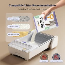 EZSKUUP Non-Stick Cassava Cat Litter 9Lb/4.1kg (Compatible with Robotail Automatic Litter Box C32)