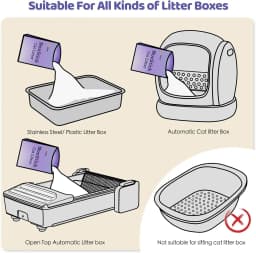 EZSKUUP Non-Stick Cassava Cat Litter 9Lb/4.1kg (Compatible with Robotail Automatic Litter Box C32)