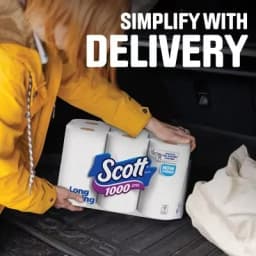 Bathroom Tissue 1000 Septic-Safe 1-Ply - 4 Rolls: 1000 Sheets Per Roll for Everyday Household Use
