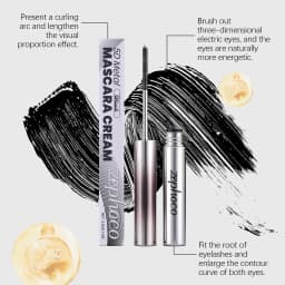 Black Mascara Volumizing Long Lasting Smudge Proof Waterproof Mascara Natural Curl Eyelash Lengthening Intense Black Eye Lash Makeup Daily Beauty Tool Cosmetic For All Day Wear